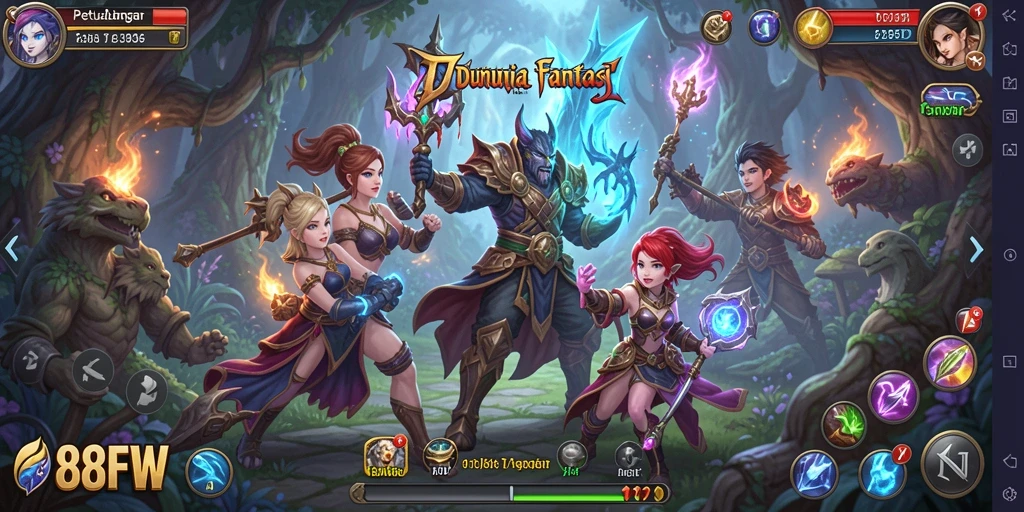 Tampilan gameplay di dunia petualangan yang penuh tantangan.
