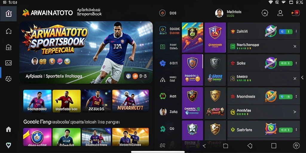 Tampilan gameplay menarik dari aplikasi Sportsbook ARWANATOTO.