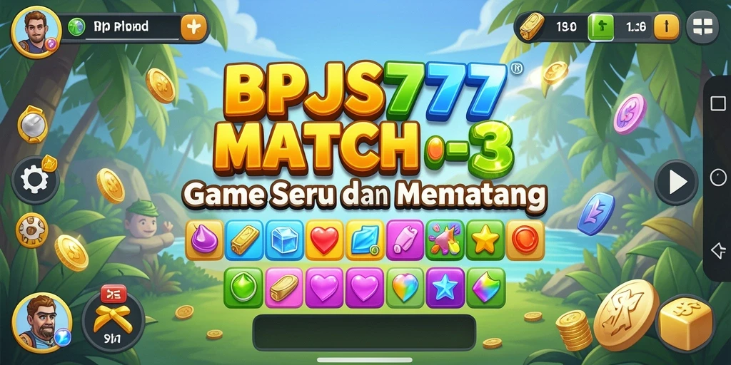 Screenshot gameplay BPJS777 menampilkan keseruan permainan Match-3.
