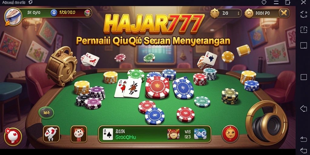 Tampilan gameplay QiuQiu yang mendebarkan di HAJAR777.