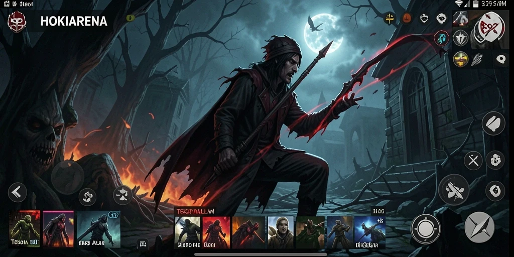 Menampilkan momen menegangkan dari gameplay HOKIARENA.