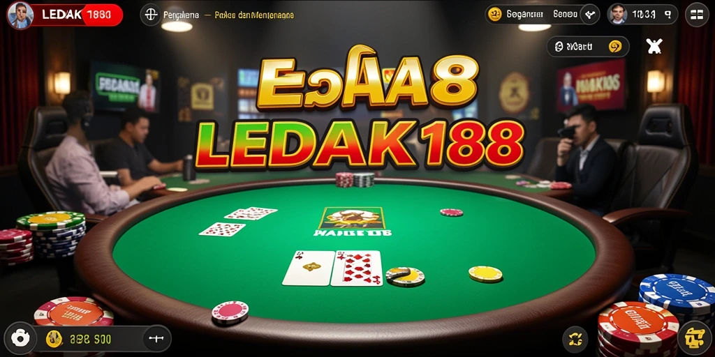 Gameplay Poker dengan tampilan menarik dan interaktif di LEDAK188.