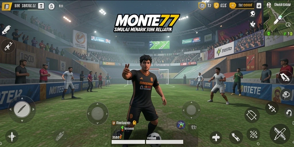 Tampilan gameplay simulasi dalam MONTE77 yang memukau dan realistis.