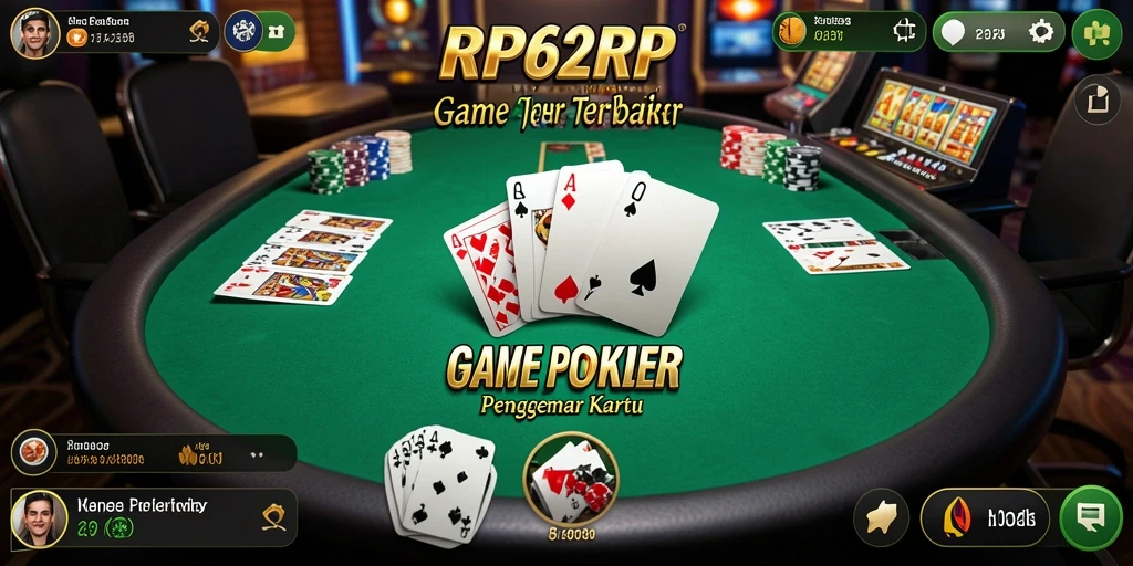 Gameplay seru dalam RP62RP dengan pemain yang berkompetisi di meja poker.