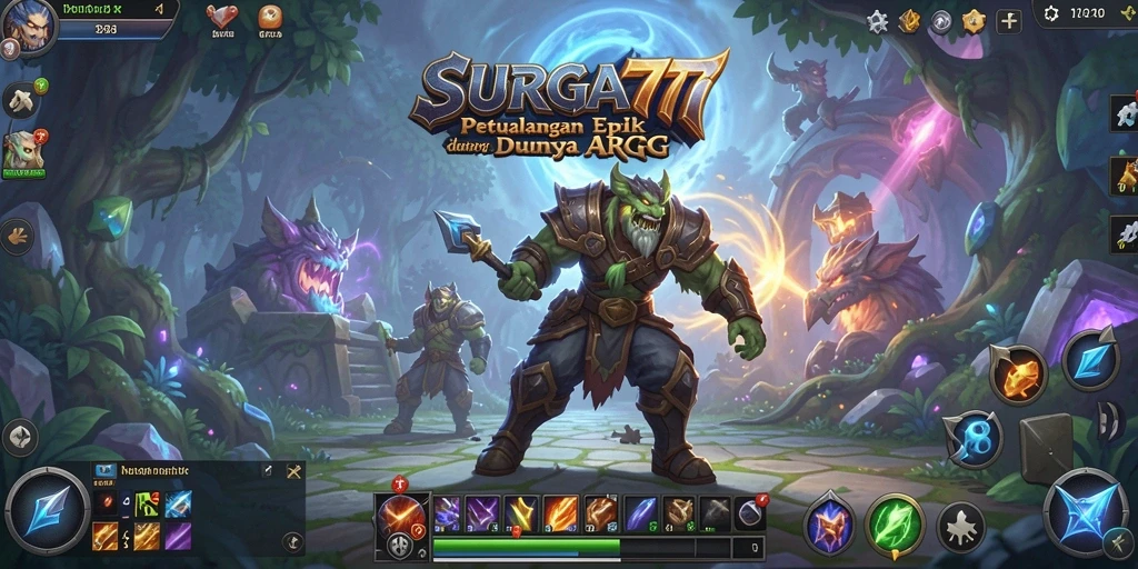 Tangkapan layar menunjukkan aksi seru dalam <strong>SURGA77</strong> dengan banyak karakter dan pertempuran dinamis.