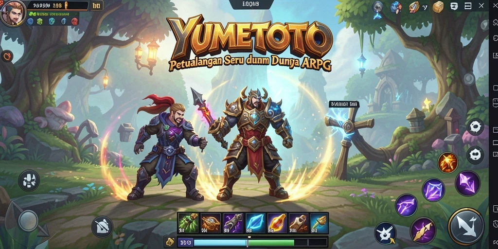 Gameplay seru YUMETOTO dengan aksi ARPG yang mendebarkan.