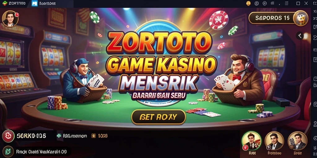 Tangkapan layar ZORTOTO menampilkan gameplay kasino yang seru dan interaktif.